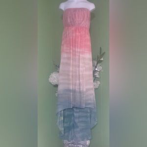 NWT. HARD⭐️TAIL strapless high- low dress